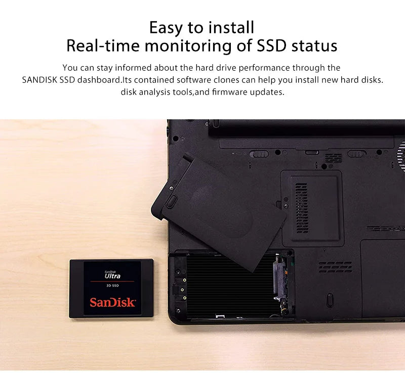 SanDisk Ultra 3D NAND SSD 500GB 1TB 2TB  enjoy up to 560MB/s read speed Internal Solid State Hard Drive SATA III HDD For Laptop