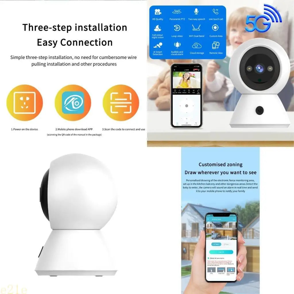 Security Camera Outdoor Indoor Motion/Person Detection,Colorful Night Visions 2-Way Talk,Motion Detection Auto Trackings