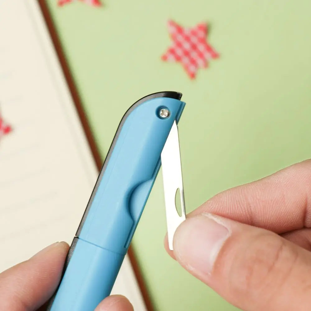 Creative Multifunction Ballpoint Pen with Folding Scissors Knife Ruler Candy Color Pens for Writing Office School Stationery