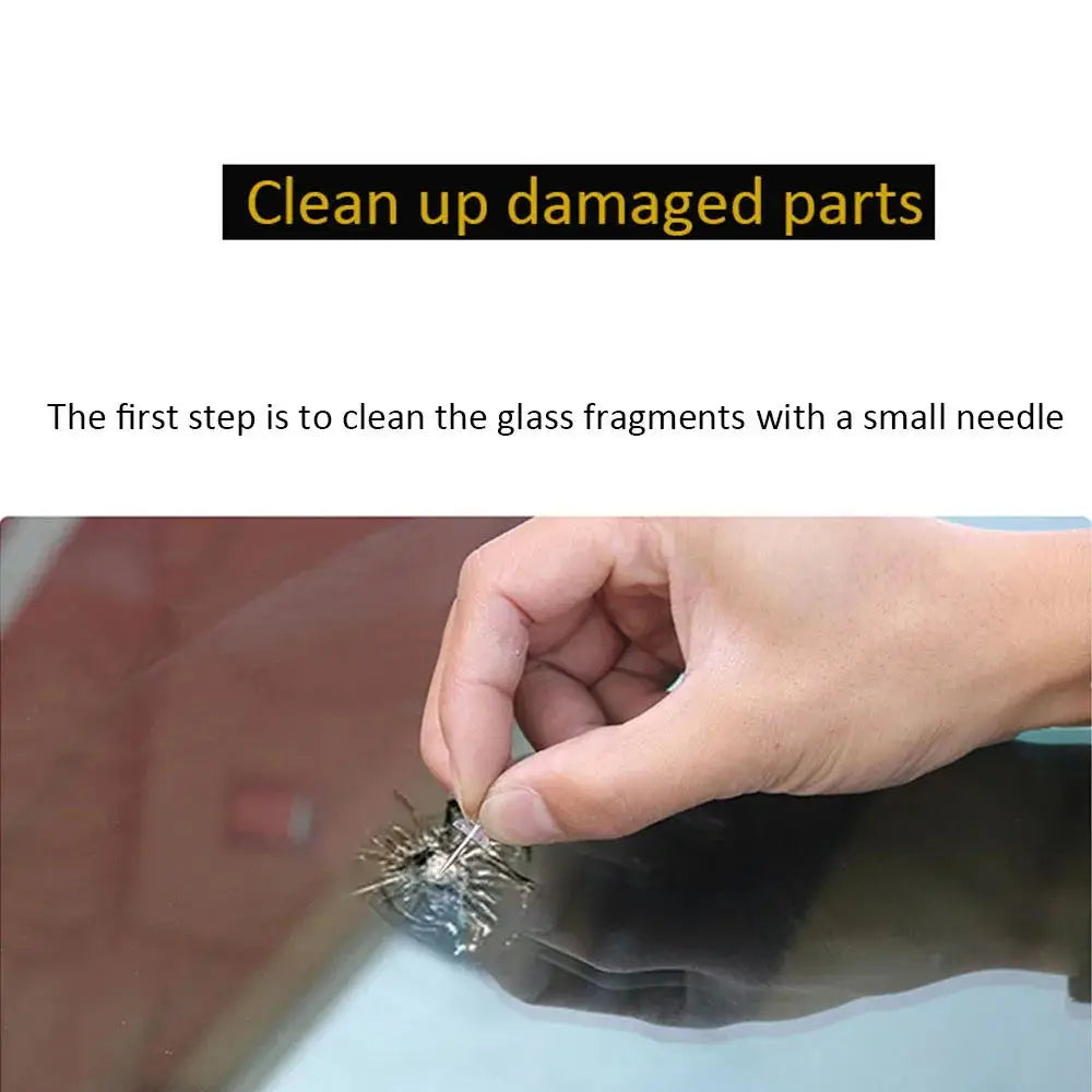 Windshield Repair Kit Cracked Glass Repair Fluid Quick Fix DIY Tool Auto Glass Windshield Window Crack Scratch Repair Kit