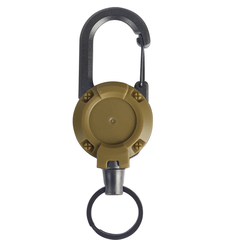 1/2Pcs Retractable Key Chains Anti-theft Metal Easy-to-pull Buckle Rope Elastic Keychain Sporty Retractable Key Ring