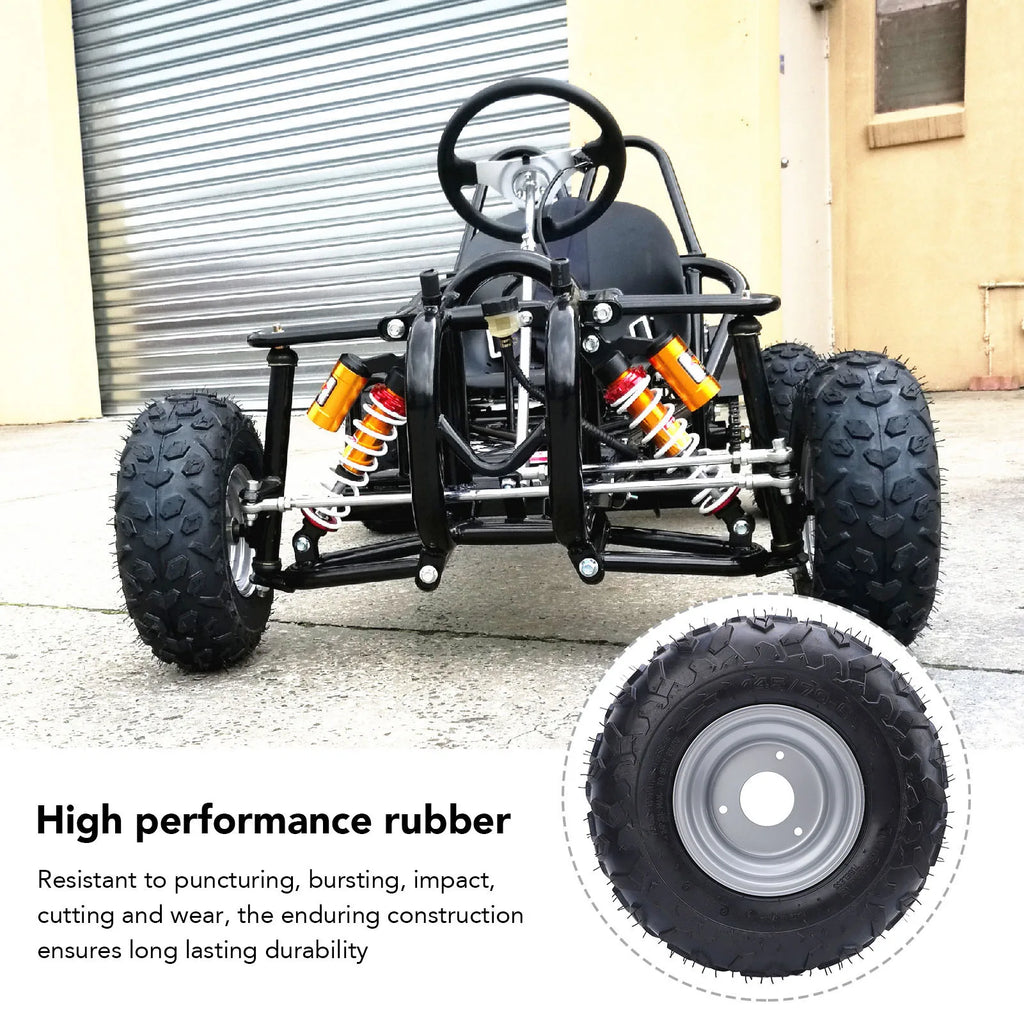 145/70-6 145x70-6 Tire 6 Inch Wheels Rim Tire 3 Bolts Go Kart Tyre for ATV UTV Quad Off Road Golf Cart Tire with Rim