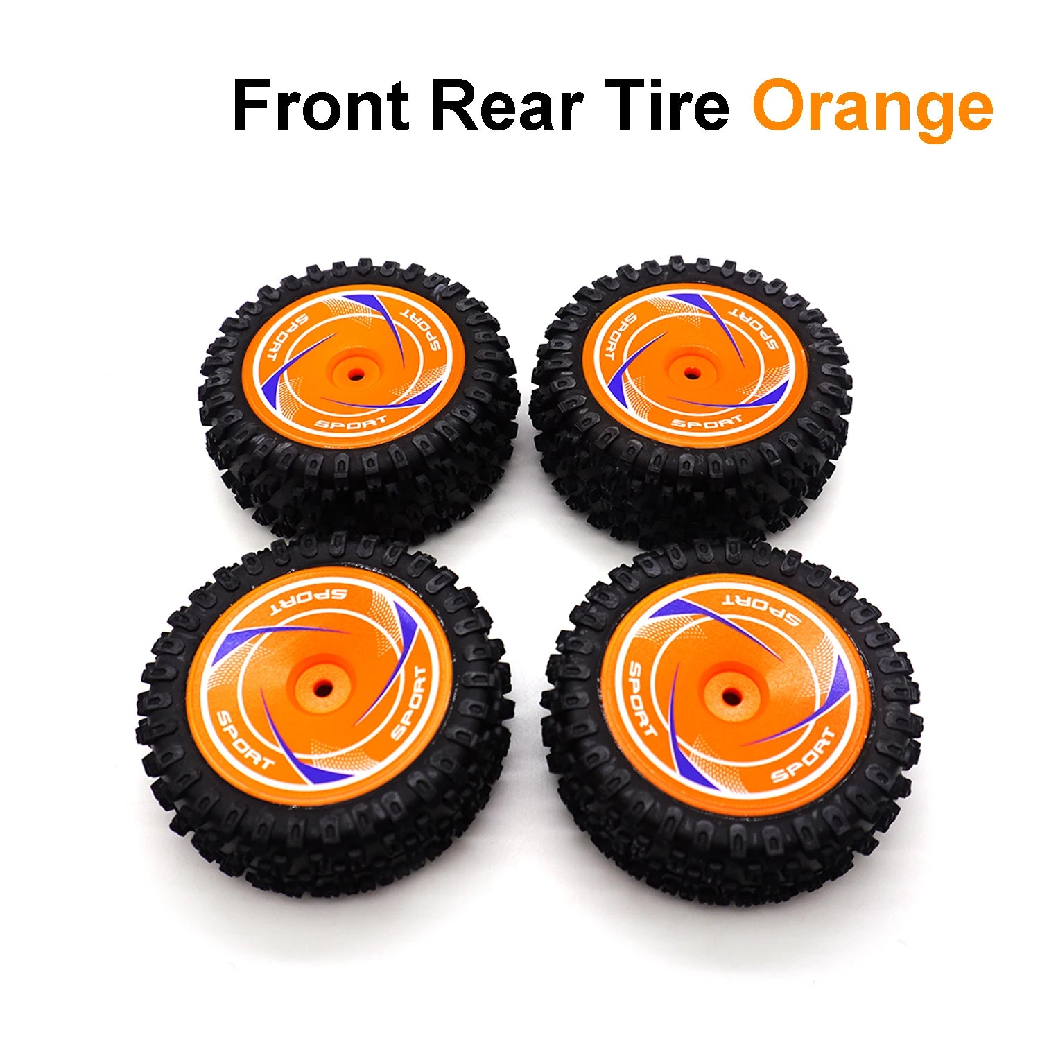 Front and Rear Wheels Rubber Tires Non-Slip and Wear-Resistant Tyre for WLtoys 124010 124008 124016 RC Drift Car Upgrade Parts
