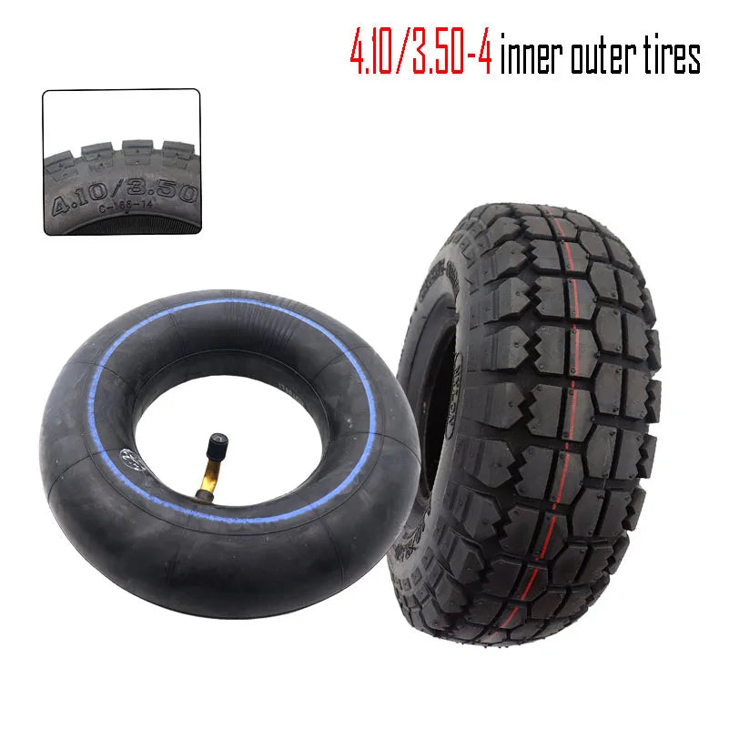 4.10/3.50-4 Tires 4.10-4 3.50-4 Tyre And Inner Tube for Electric Tricycle, Trolley, Electric Scooter,warehouse Car Tire Parts