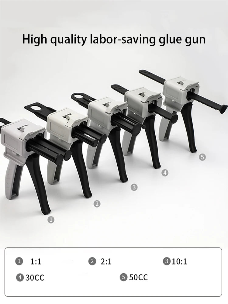 1-1/2-1 glue gun 50ml Manual glue gun AB Epoxy sealant glue gun high-quality PP material glue filling gun dental glue gun