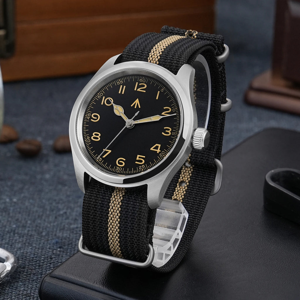 Militado ML08 Military Watch VH31 Quartz Movement Double Sapphire Crystal C3 BGW9 Luminous 10Bar Waterproof 38mm Vintage Watch