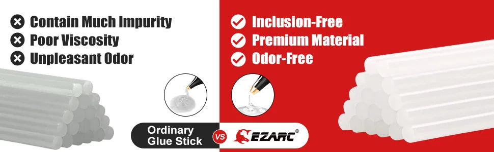EZARC 100W Hot Melt Glue Gun DIY Household Industrial Glue Guns with 20pcs Glue Sticks, for DIY, Sealing, Arts & Crafts Projects