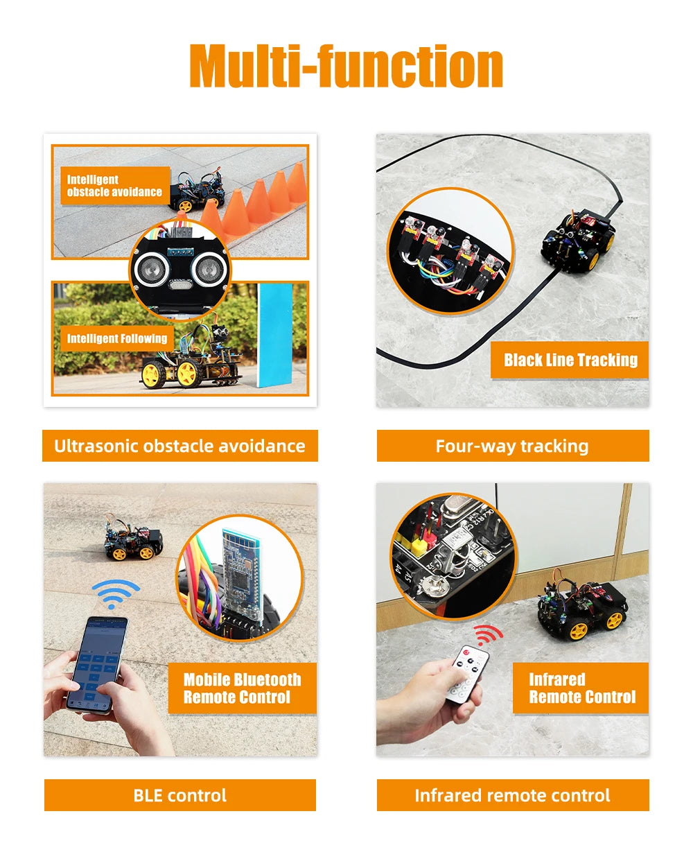 Professional Robotic Kit for Arduino Programming Smart Robot DIY Electronic Project Kit for Learning Education Complete Kit