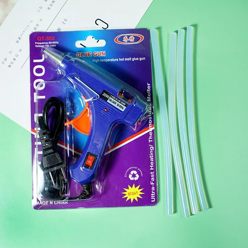 20W Hot Melt Glue Gun Mini Household Industrial Guns Heat Temperature Thermo Electric Repair Tool Use 7mm Glue Sticks
