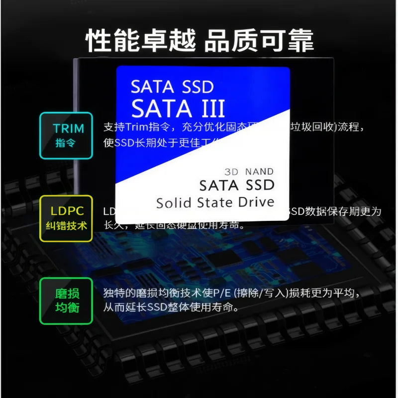 SSD Drive HDD 2.5 Hard Disk SSD 4TB 2TB 128G 240G 1TB 500GB 120GB HD SATA Disk Internal Hard Drive for Laptop Computer