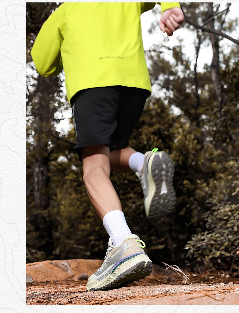 Sports and leisure shoes, men's shoes, marathon oversized air cushioned shoes, fly woven all season rubber, wear-resistant, anti