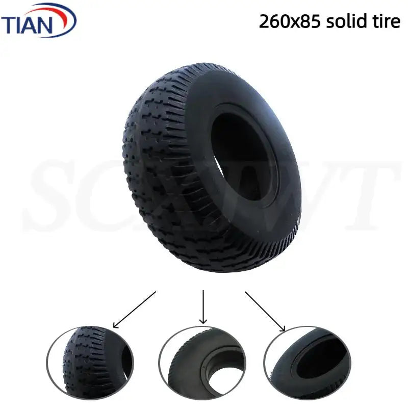 260X85 electric tricycle small handcart rubber solid tire durable wear resistance