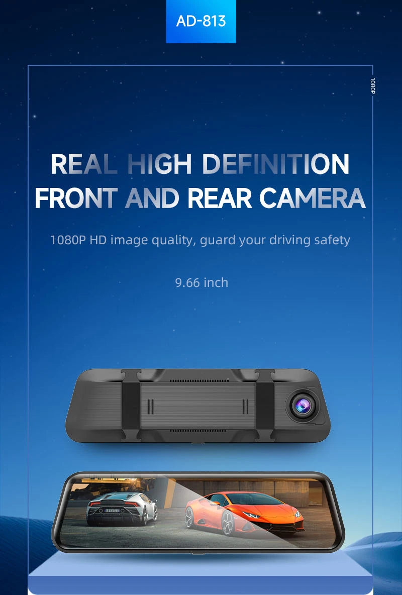 Dual Camera Dash Cam Rear View Wifi Gps Car Dash Cam Doble Camara Mirror Cameras For Car