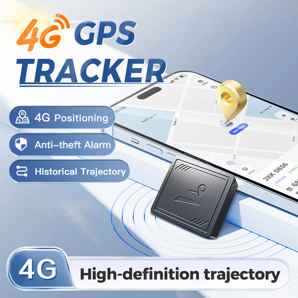 4G GPS Tracker with App Anti-Lost Recording Tracking Device Portable GPS Positioner for Cars Kids Pets