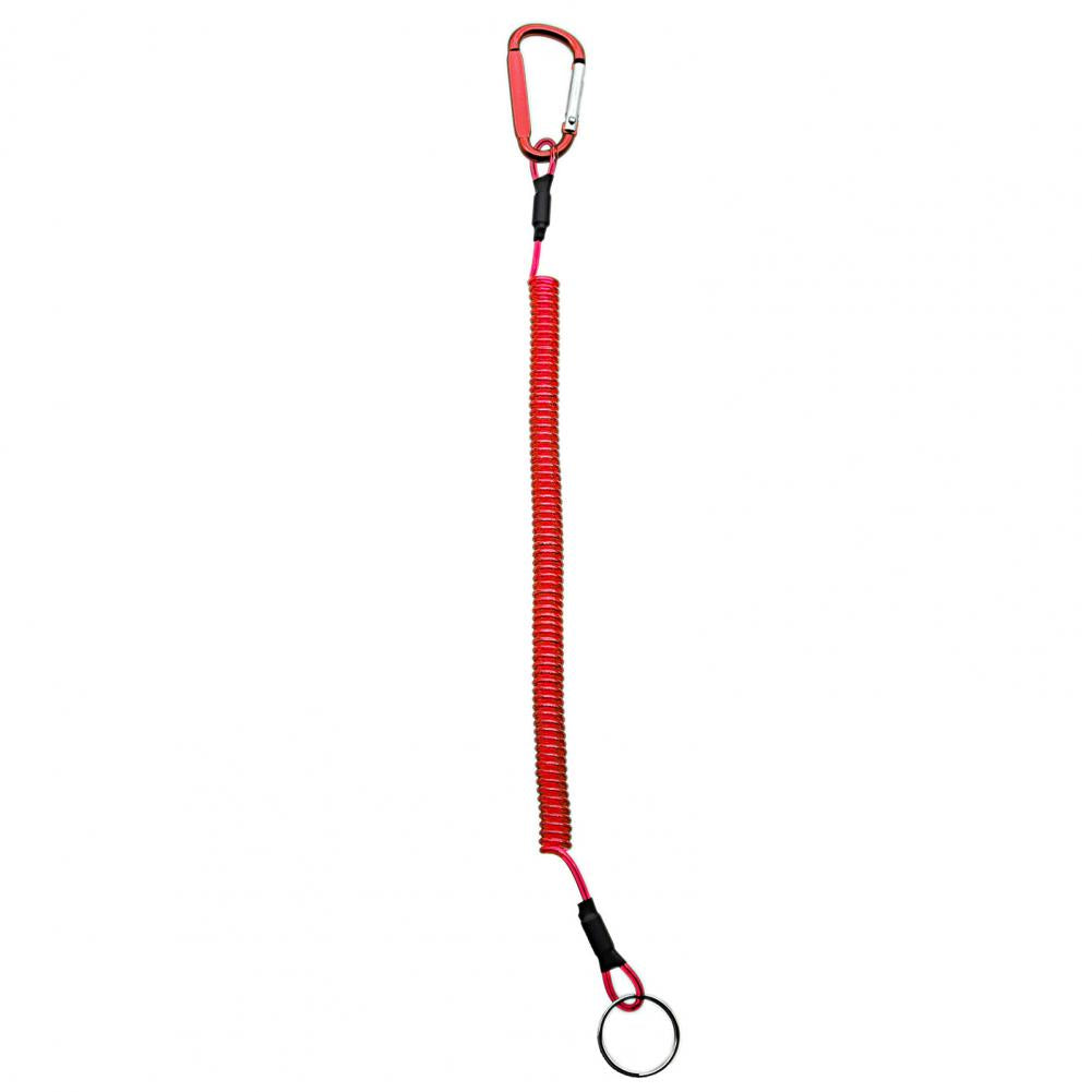 Keychains Anti-lost Rope Retractable with Keyring Carabiner Theftproof Coiled Spring Fishing Pliers Anti-lost Safety Lanyard