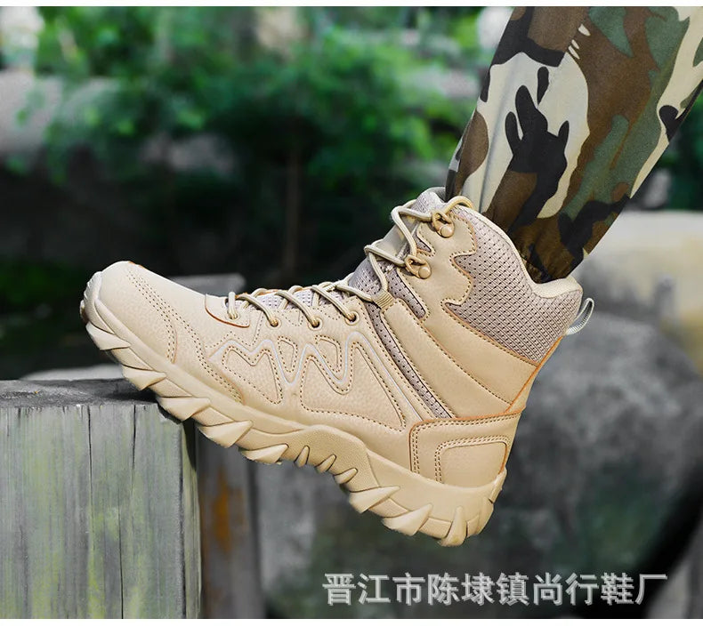 Tactical Man's Boots Waterproof Desert Military Hunting Hiking Men's Shoe Unisex Army Boots Safety Ankle Climbing Boots for Man