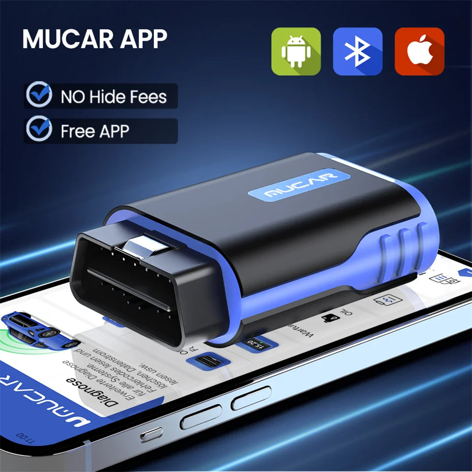 MUCAR Driverscan Car Diagnostic Scanner Full System Car Code Reader 15 Reset Bidirectional Control OBD2 Scanner