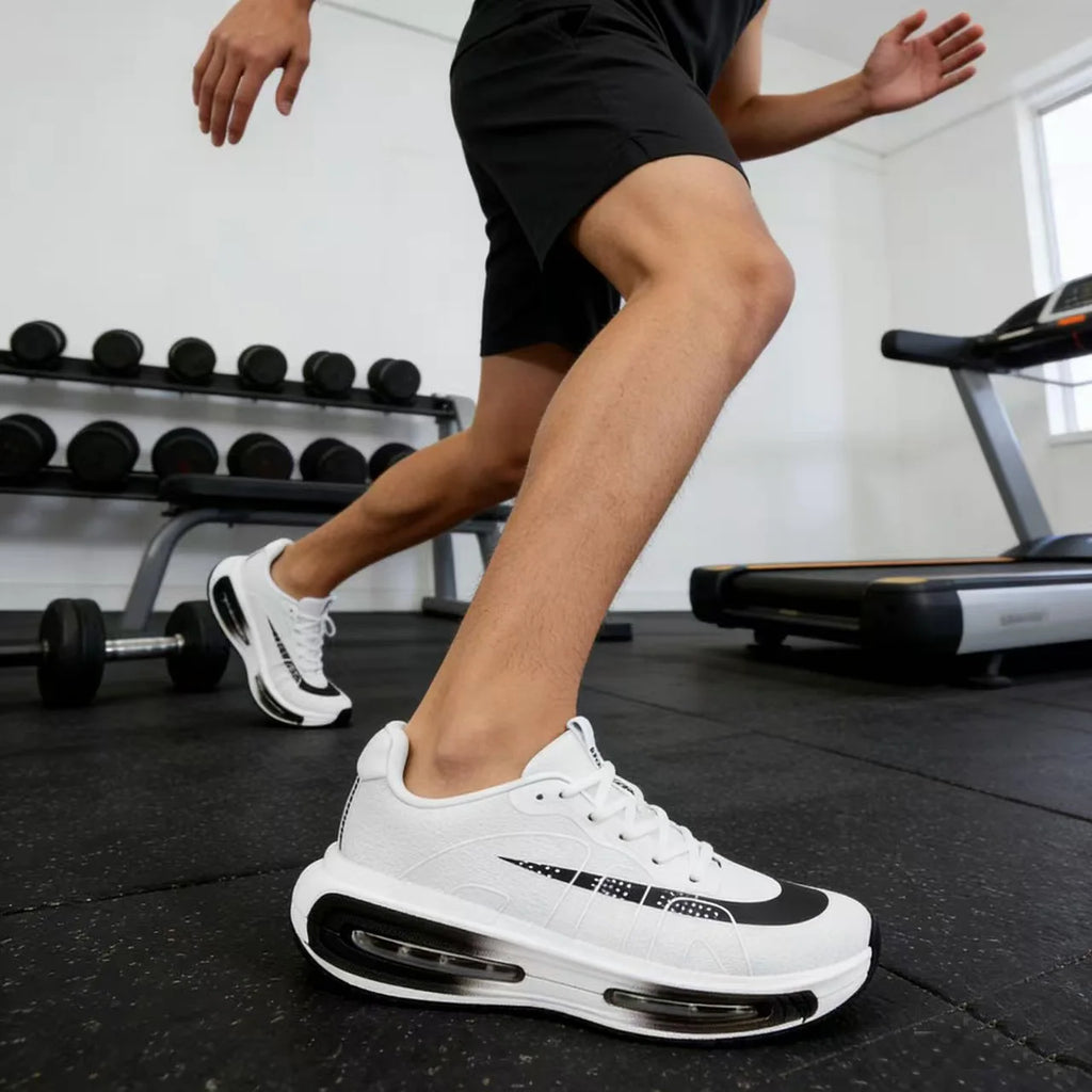 Men's Sports Shoes, Comfortable Air-Cushion Running Shoes, Walking Non-Slip Sports Shoes, Wide-Toe Training Shoes