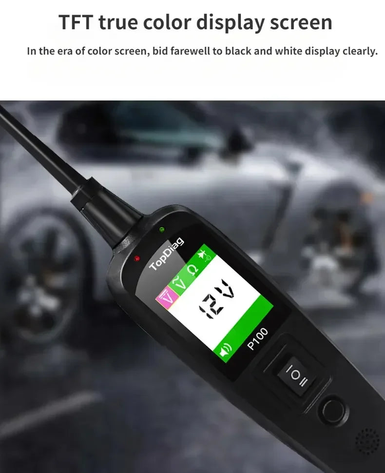 TopDiag P100 2m Scanner EC150 12V24V Car Truck Power Scan Electric Circuit Probe Car Battery Tester Automotive Diagnostic Tools