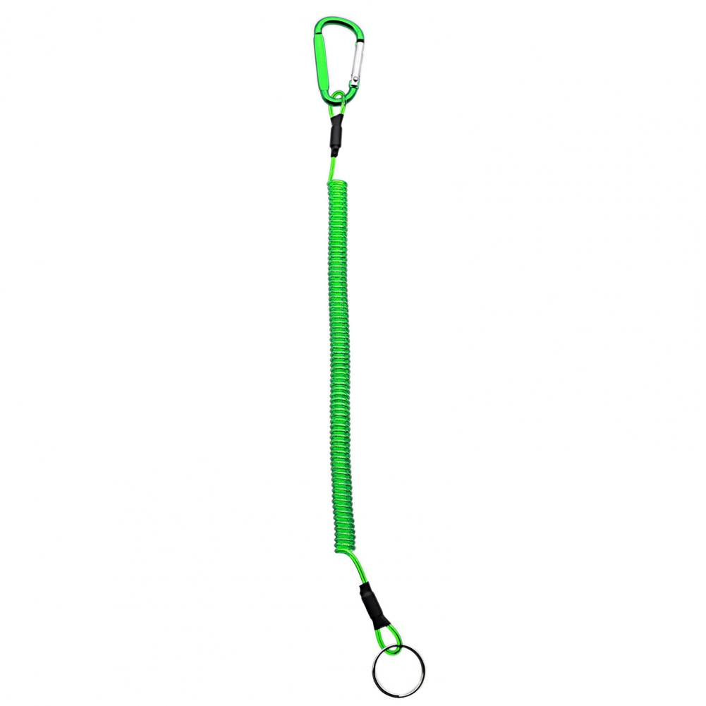 Keychains Anti-lost Rope Retractable with Keyring Carabiner Theftproof Coiled Spring Fishing Pliers Anti-lost Safety Lanyard