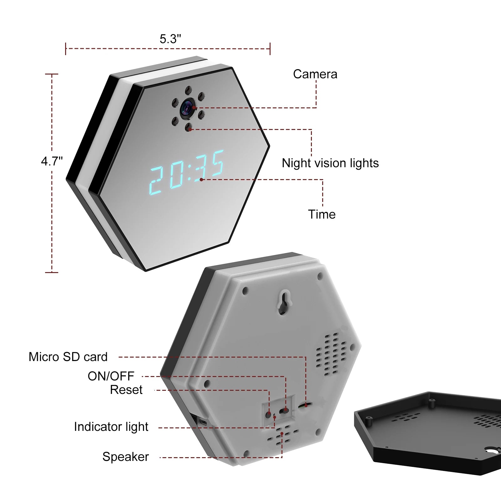 Indoor home surveillance camera, mobile phone, remote network, HD night vision, wireless camera, caretaker
