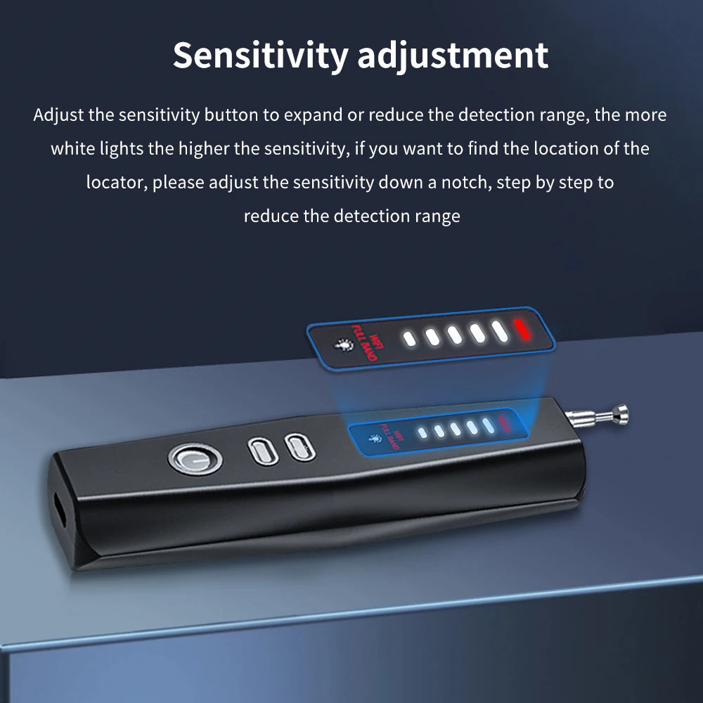 T011 Hidden Devices Detector Hotel Anti Candid Camera Detector Hunter GPS Bug Mini Camera RF Signal Scanner Camera Finder