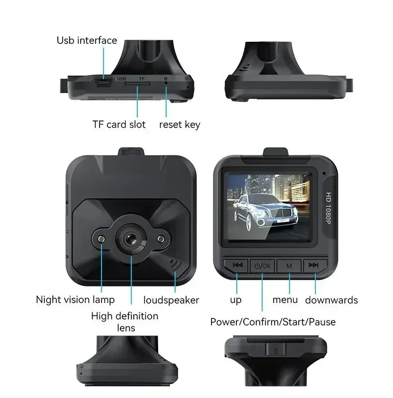 Car Camera HD 1080P Dashcam DVR Recorder - Auto Rear View Mirror Recorder Vehical Cam