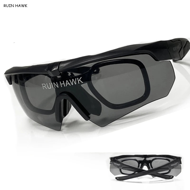 Tactical Glasses With Myopia Frame Sports Airsoft Hunting Mountaineering Goggles Shooting Military Equipment Sunglasses