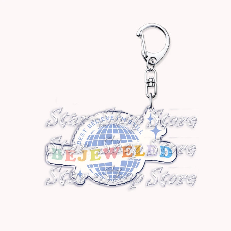Popular Singer Keychains for Accessories Bag Folklore Eras Tour Evermore Reputation 1989 TTPD Keyring Jewelry Fans Lover Gifts