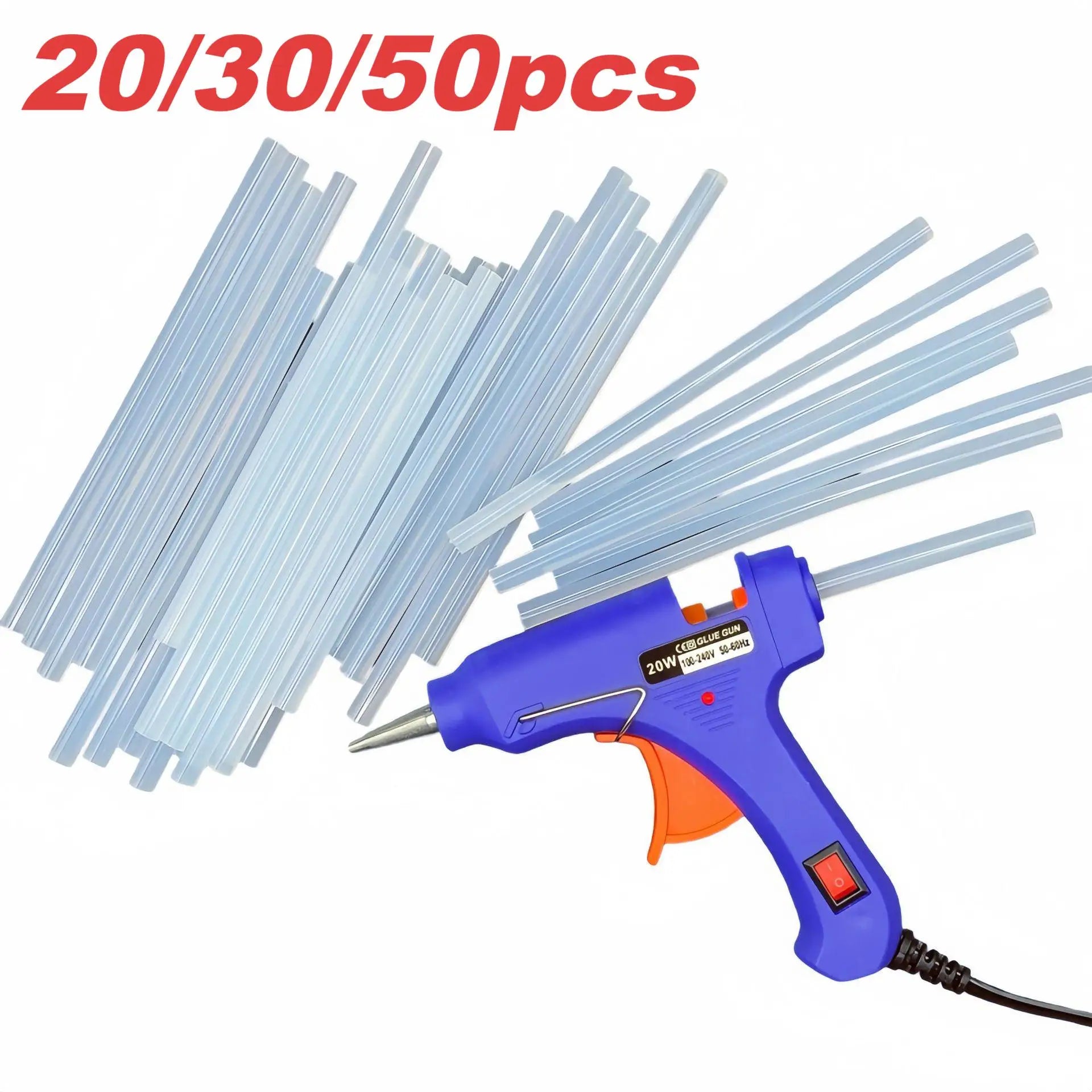Hot Glue Gun Kit with 1-50Glue Sticks, Fast Preheating Hot Melt, High Temp for School Crafts DIY Arts and Quick Home Repairs 20w