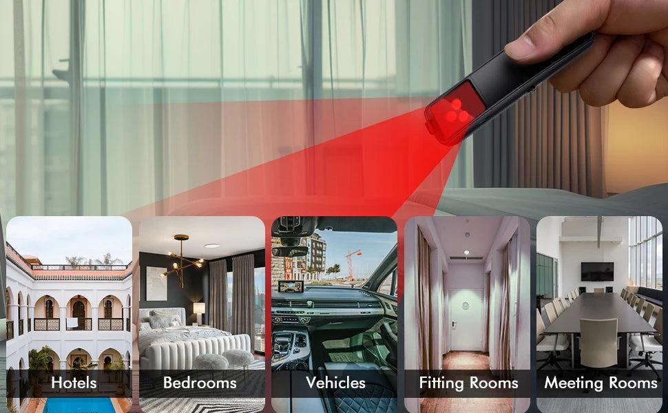 Hidden-Camera-Detectors - AI-Powered Anti-Spy Device, GPS Tracker & Bug Detector, Portable RF Signal Scanner for Hotels, Travel,