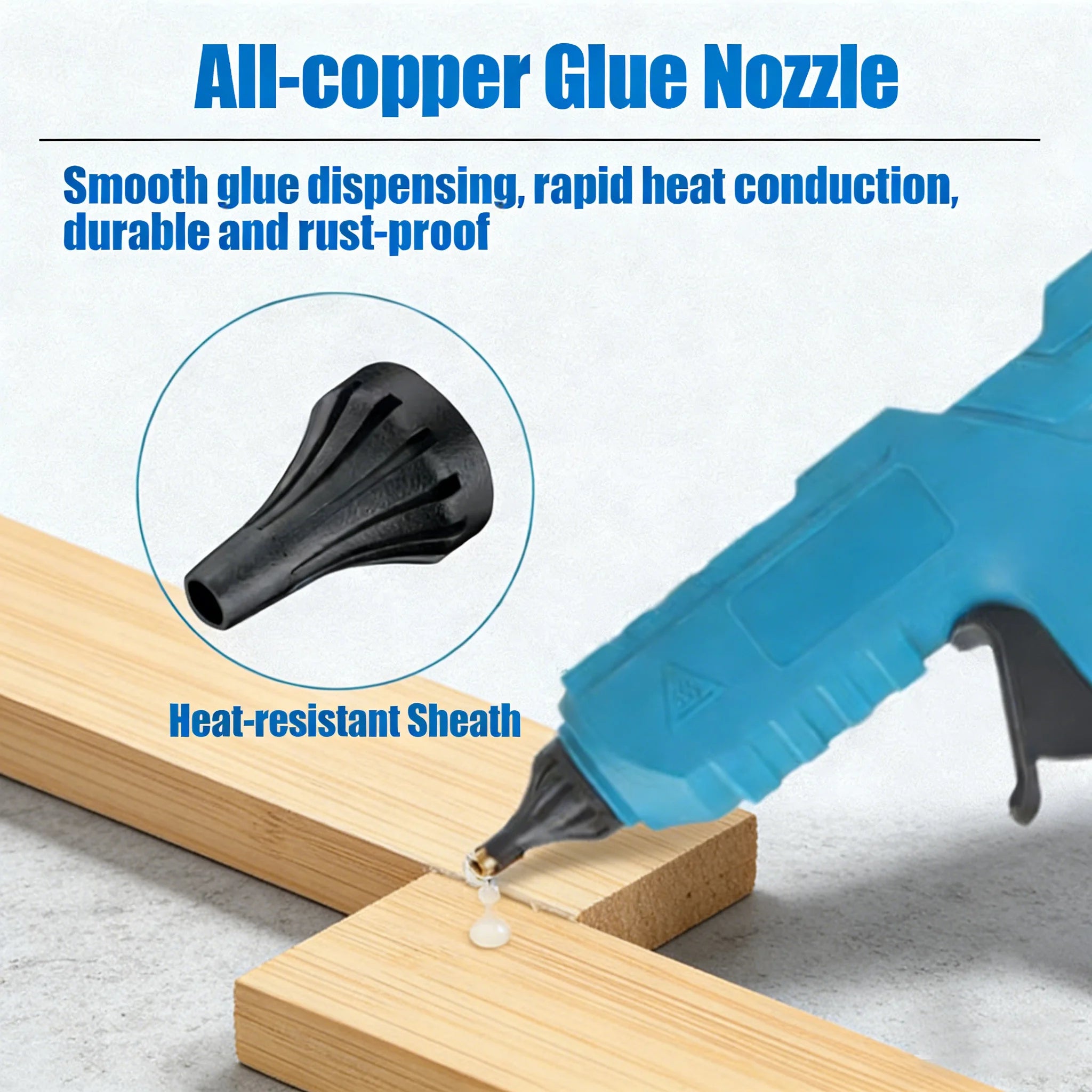 Wireless Electric Hot Melt Glue Gun with Holder DIY Crafting Welding Air Gun for Home Repairs and Creative Projects No Battery
