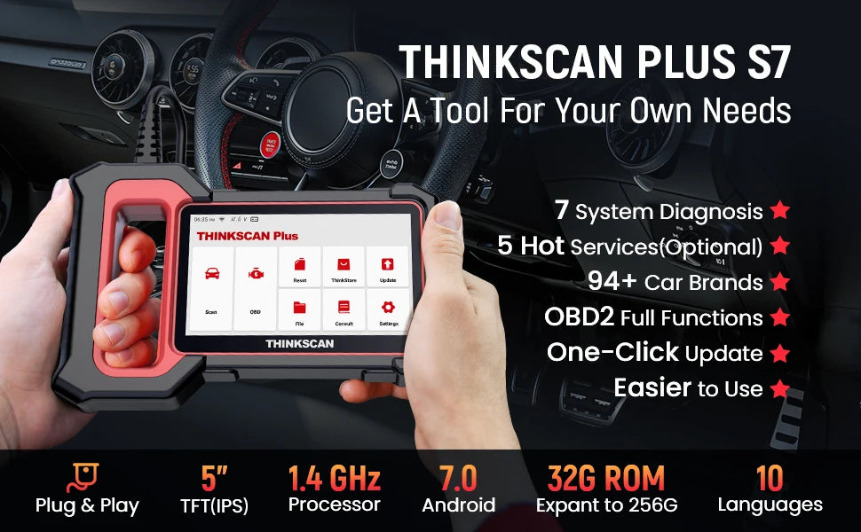 THINKCAR Thinkscan Plus S7 S6 S4 Obd2 Scanner Best Car Diagnostic Tools Automotivo Scanner DIY Auto Diagnosis Tool Code Reader