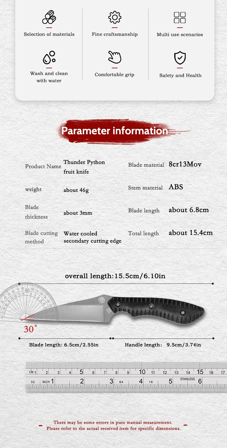 Outdoor knife hunting knives camping high quality profesional self-defense  multifunctional portable eating meat fruit knife