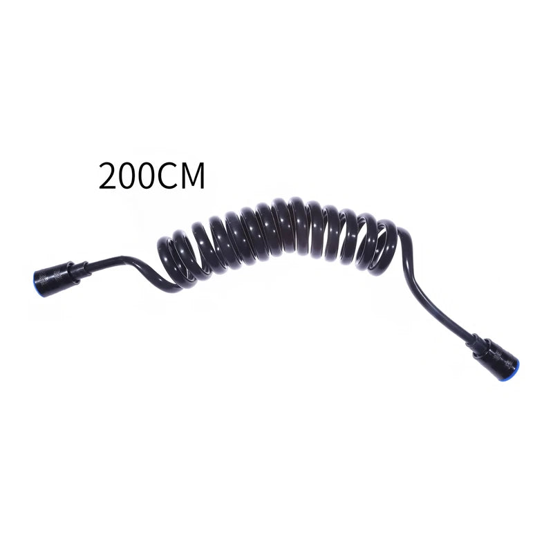 Bathroom Shower Plumbing Hoseswasher Toilet Spray Gun Telephone Wire Telescopic Spring Black White Tube Hose Bathroom Supplies