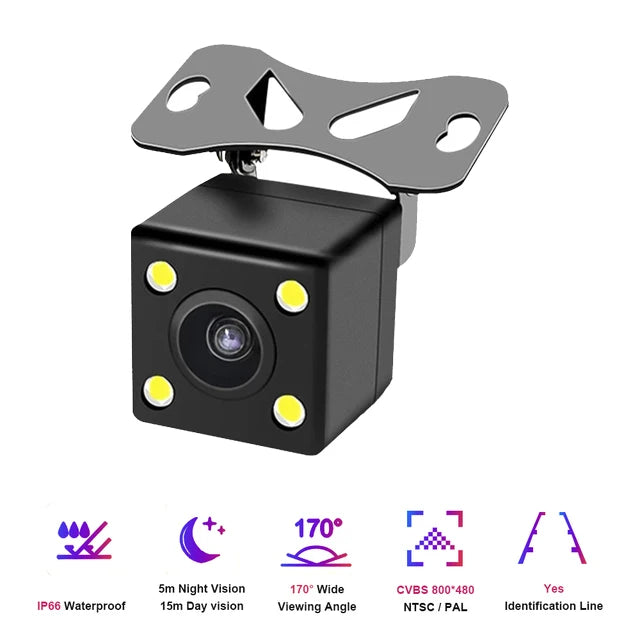 Luckdragon Car Vehicle HD CVBS AHD Reverse Camera 170 Degree Fish eye Lens Starlight N ight Vision HD Universal Rear View Camera