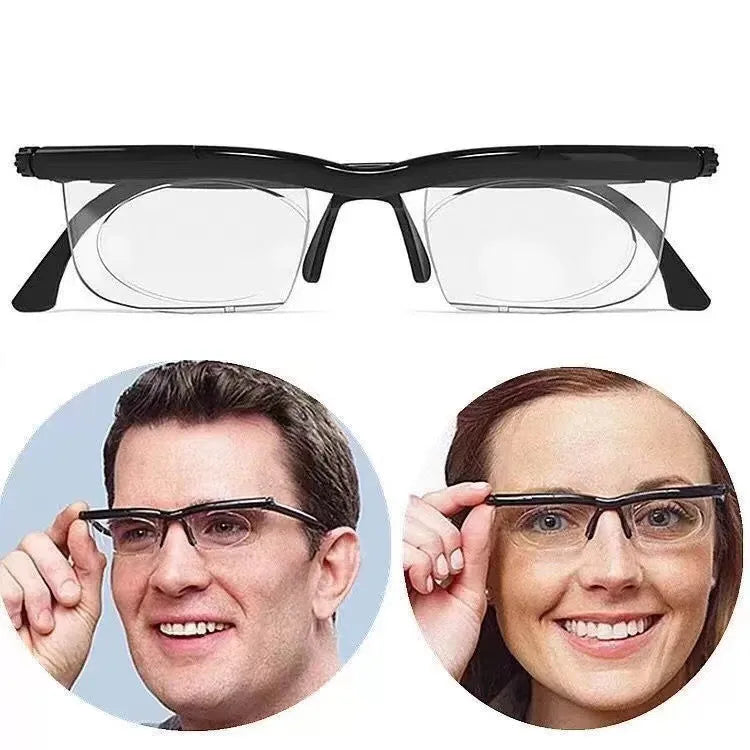 Adjustable Degree Reading Glasses Focal Length Correction Vision Zoom Reading Glasses Auto Adjusting Magnifie Elderly Read Tools