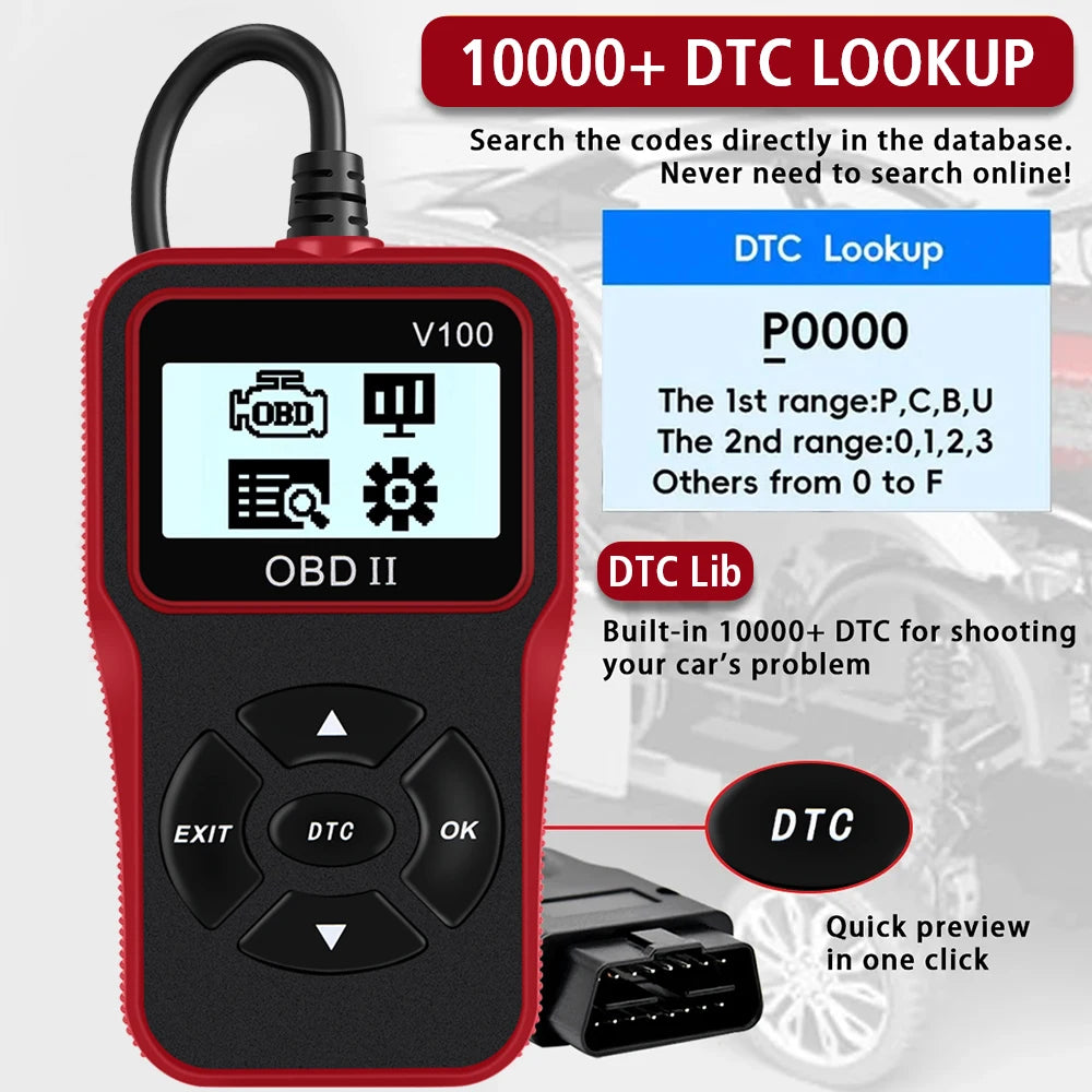 Car Scanner For 12V OBD2 Vehicles Car Accessories Parts Repair Tools Scanner Mechanical Workshop Tools Code Reader Read