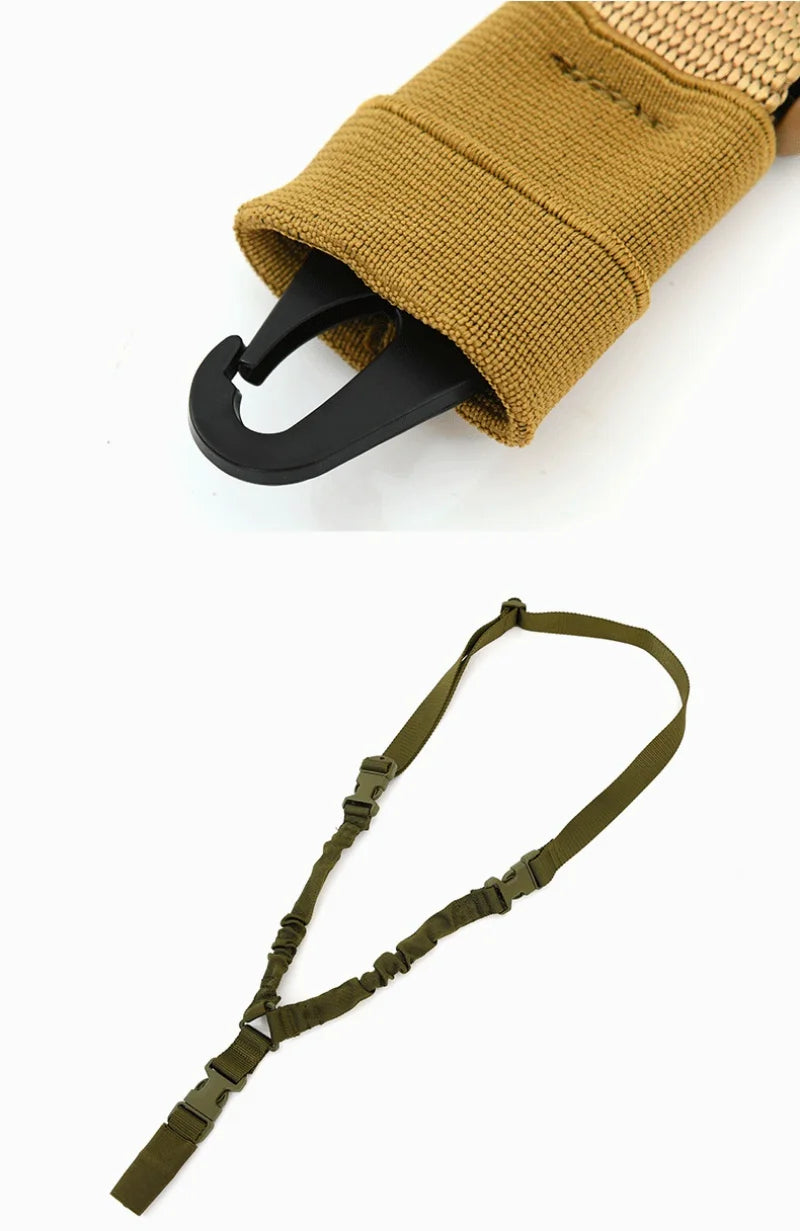 Shot Gun Belt Hunting Accessories Molle Gear Molle Single Point Gun Sling Shoulder Strap Rifle Rope Belt with Metal Buckle