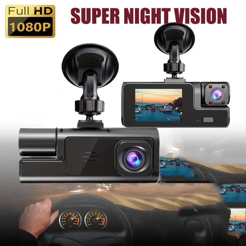 Dashboard Camera For Cars 1080P Double Lens Dashboard Camera Car Video High Definition Car Security Camera Night Driving