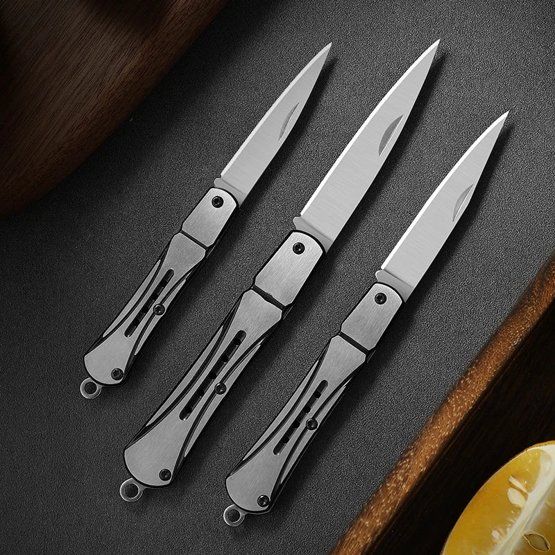Outdoor knife hunting knives camping high quality profesional self-defense  multifunctional portable switch blade fruit knife