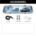 5MP Dash Cam Car Optional Dual Lens Night Vision 4.2In DVR Rearview Mirror Dash Camera Video Recorder Auto Wide-angle Camera