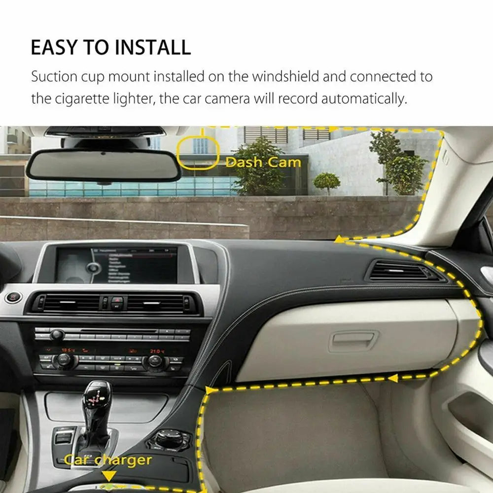 Dashboard Camera For Cars 1080P Double Lens Dashboard Camera Car Video High Definition Car Security Camera Night Driving