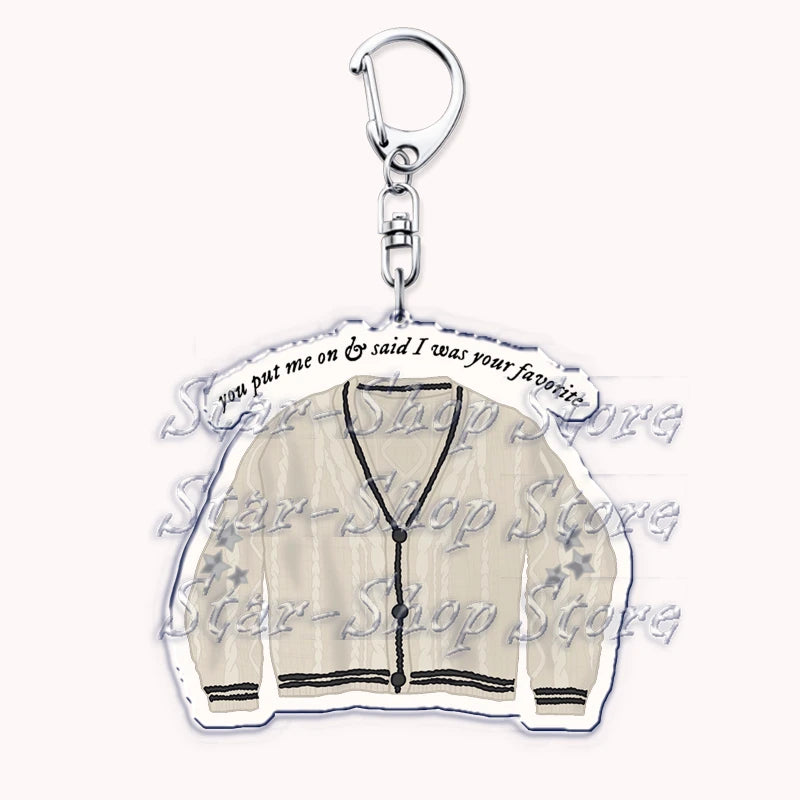 Popular Singer Keychains for Accessories Bag Folklore Eras Tour Evermore Reputation 1989 TTPD Keyring Jewelry Fans Lover Gifts