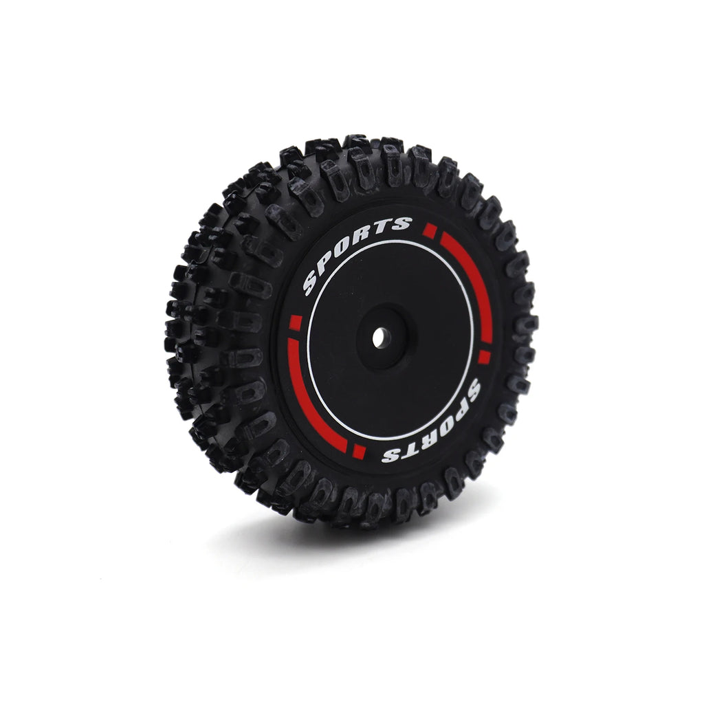 Front and Rear Wheels Rubber Tires Non-Slip and Wear-Resistant Tyre for WLtoys 124010 124008 124016 RC Drift Car Upgrade Parts