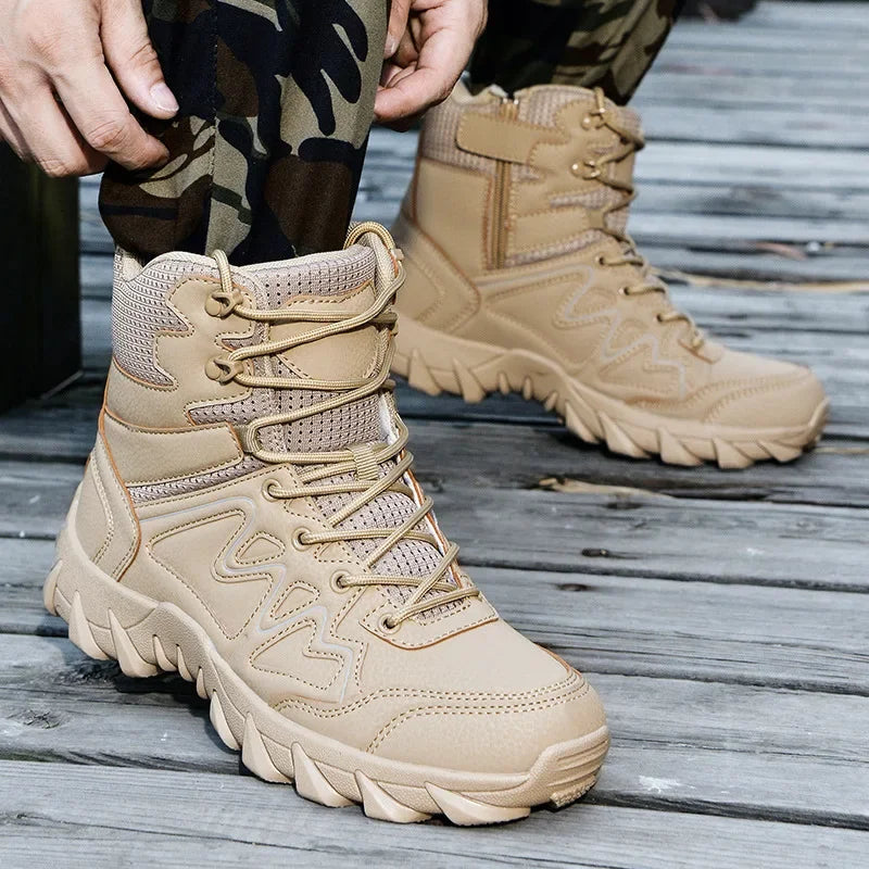 Tactical Man's Boots Waterproof Desert Military Hunting Hiking Men's Shoe Unisex Army Boots Safety Ankle Climbing Boots for Man