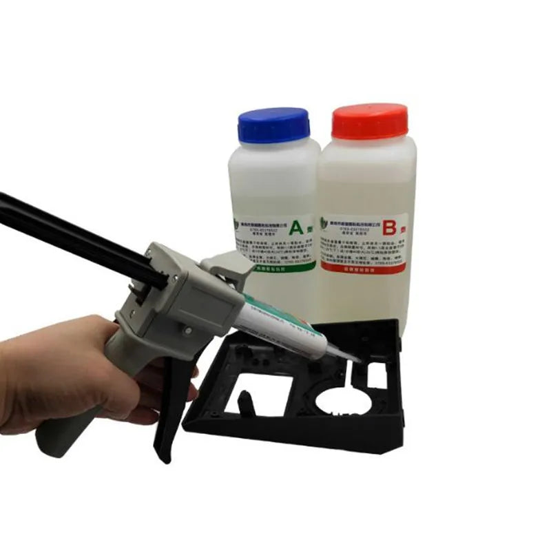 Glue Gun 50ml Two Component AB Epoxy Sealant Glue Gun Applicator Glue Adhensive Squeeze Mixed 1:1 Manual Caulking Gun Dispenser