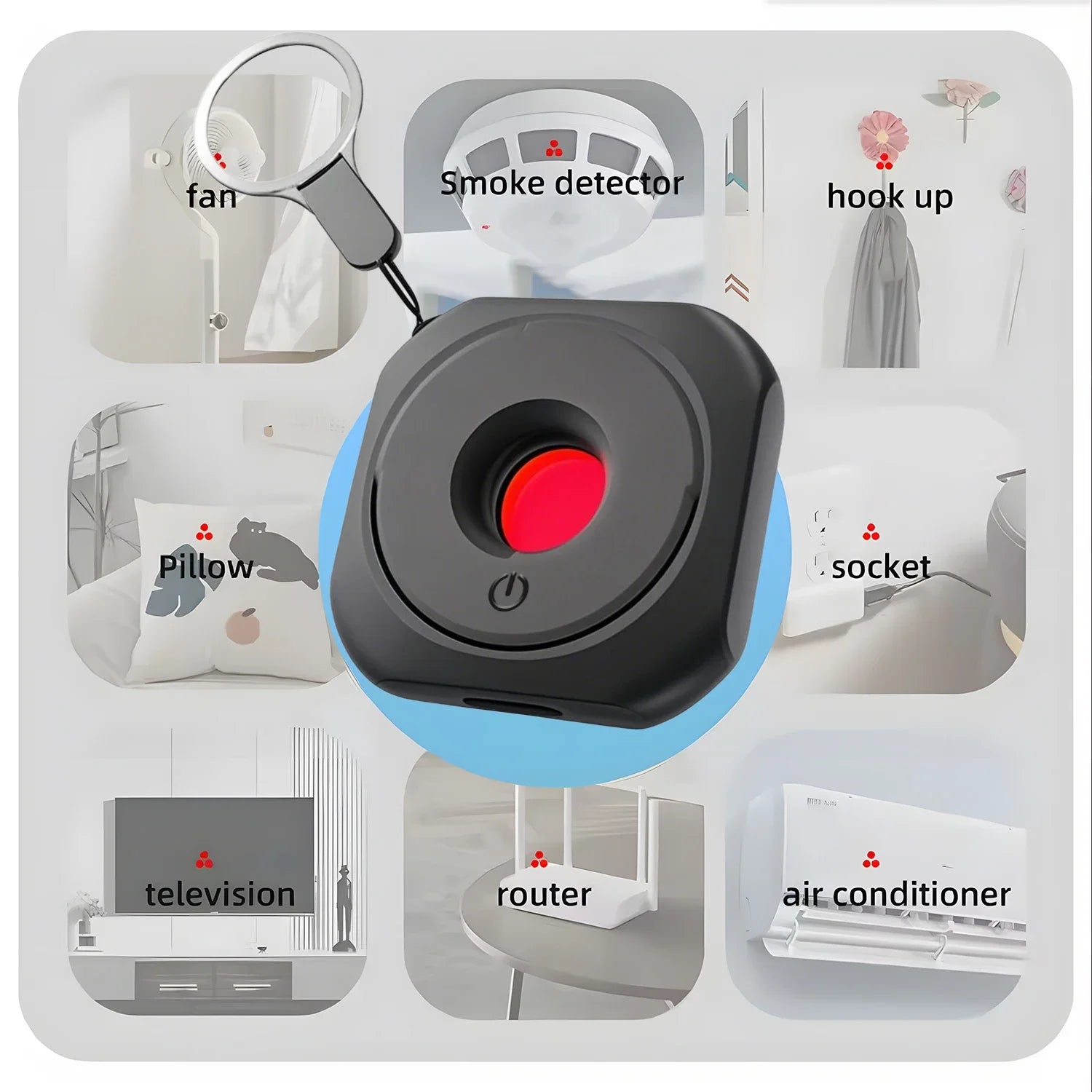 Mini Hidden Camera Detector Spy Camera Finder for Hotel Anti Peeping Device Anti Surveillance Inspection Travel Accessories