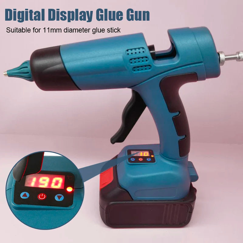 Electric Glue Gun Adjustable Battery Digital Display Cordless Hot Melt Battery Glue Gun Home Power Tools For DIY Festival Gifts