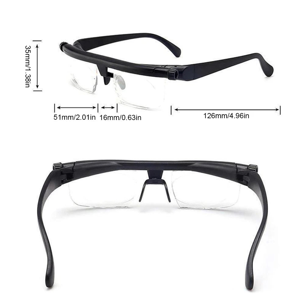 -6D To +3D Adjustable Degree Reading Glasses Variable Focus Distance Myopia Presbyopia Eyeglasses Auto Adjusting Reading Glasses